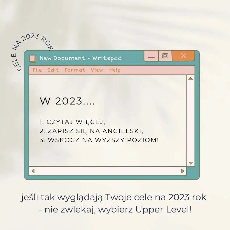 Post: retro okno z celami na nowy rok