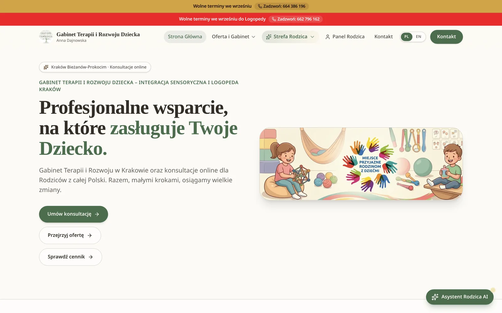 Serwis Gabinetu Terapii i Rozwoju Dziecka
