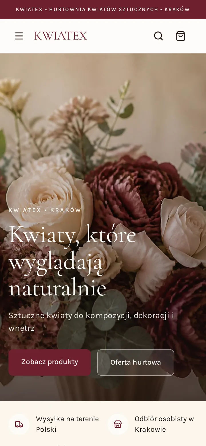 Mobilna wersja sklepu KWIATEX